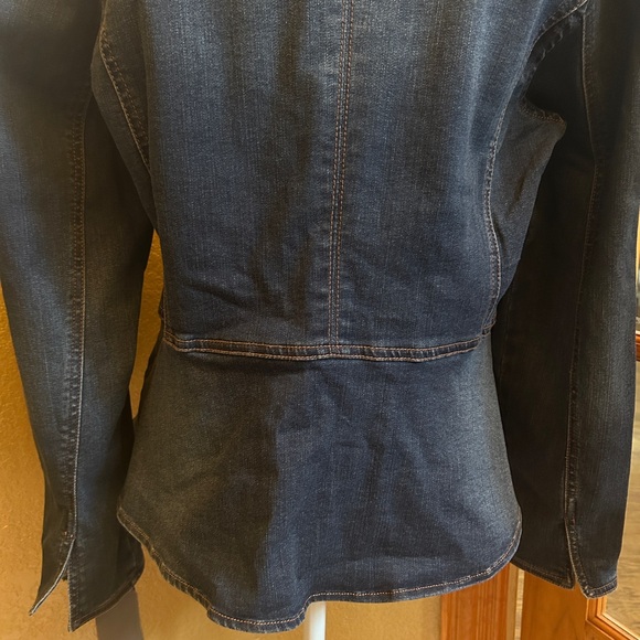 Wit & Wisdom Blue Jean Jacket Fitted Tailored Style - Picture 9 of 15